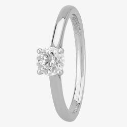 Signature Collection Platinum Four Claw Diamond Solitaire Ring RI-2016(0.50CT PLUS)