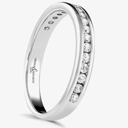 Brown & Newirth Platinum 0.20ct Diamond Channel Set Half Eternity Ring HET347 PLT KN