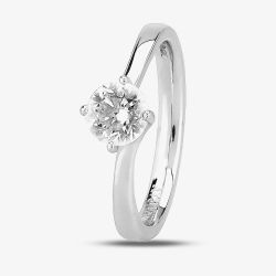 1888 Collection Platinum 0.80ct Certificated Brilliant Cut Diamond Twist Solitaire Ring RI-137(.80CT PLUS)