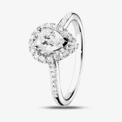 1888 Collection Platinum 1.00ct Certificated Pear Cut Diamond Cluster Ring DSC42(7X5)