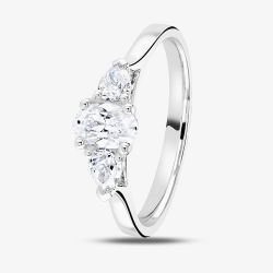 1888 Collection Platinum Multi-Cut 1.17ct Diamond Three Stone Ring R3-2034