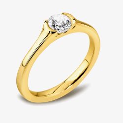 1888 Collection 18ct Yellow Gold 1.00ct Certificated Brilliant Cut Diamond Solitaire Ring RI-134(6.5)(1.00CT PLUS)