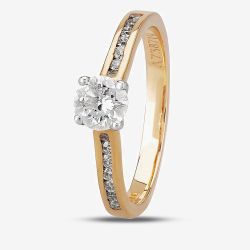 1888 Collection 18ct Rose Gold Brilliant Cut 0.50ct Diamond-Set Solitaire Ring RI-138