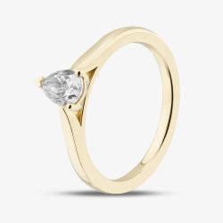 1888 Collection 9ct Yellow Gold 0.50ct Pear Cut Diamond Solitaire Ring DPP02-9Y-0.50-H-SI2