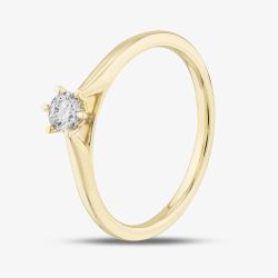 1888 Collection 9ct Yellow Gold 0.20ct Brilliant Cut Diamond Solitaire Ring RPP11-9Y-0.20-H-SI2