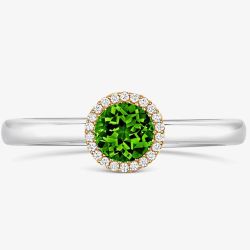 Tivon 18ct White Gold Brilliant Cut 0.50ct Peridot Ring RTT-1637-PD