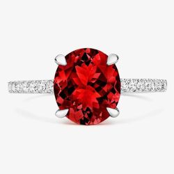 Tivon 18ct White Gold Diamond & 2.82ct Tourmaline Cocktail Ring RW-1433-PT