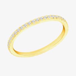 LUXE Silver Gold Plated Cubic Zirconia Full Eternity Ring 8.80.0641