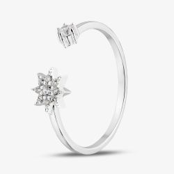 Sterling Silver Cubic Zirconia Star Open Ring 042-59862/SP