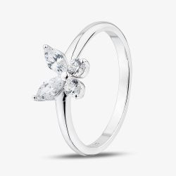 Sterling Silver Cubic Zirconia Butterfly Ring 05S2AZR579204