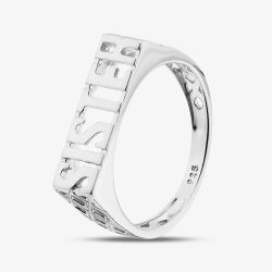 Sterling Silver Sister Signet Ring S2002