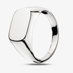 Sterling Silver Plain Oblong Signet Ring R3367