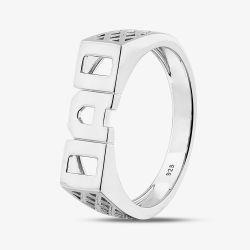 Sterling Silver Dad Signet Ring S2004