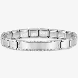 Nomination Composable CLASSIC Trendsetter Silver Tone Cubic Zirconia Bracelet 021137/001