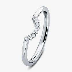 Geoghegan Cannele Platinum & Diamond 0.06ct Shaped Ring CAN109/P 