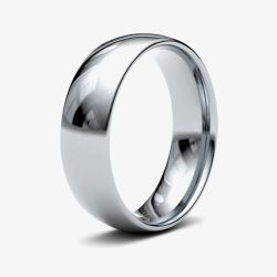 9ct White Gold 5mm Court Ring 6GLC-9W X