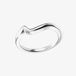 Mastercut Wave 18ct White Gold Dipped Twist Wedding Ring C8RG011W