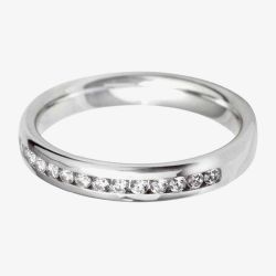 Platinum 2.5mm Channel Set Diamond Court Wedding Ring WGH5/2.5R125PlaT HSI