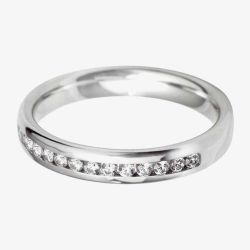Platinum 3mm Channel Set Diamond Court Wedding Ring WGH5/3R125PlaT HSI