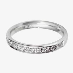 Platinum 3mm Grain Set Diamond Court Wedding Ring WG10/3R125PlaT HSI