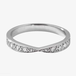 18ct White Gold 3.3mm Diamond Twist Wedding Ring WS28(3.3) 18W