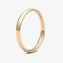 18ct Yellow Gold 2.5mm Medium Traditional Court Ring 2.5LMC-18Y J 1/2