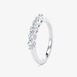 Platinum 0.35ct Brilliant Cut Diamond Five Stone Ring M5R01-007-035-PT-G-SI1 L
