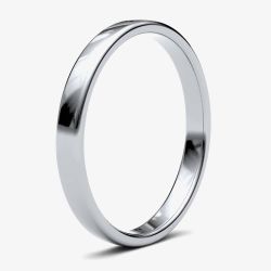 Platinum 2.5mm Soft Court Wedding Ring 2.5LLS-PT
