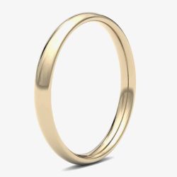 9ct Yellow Gold 2.5mm Medium Court Wedding Ring 2.5LMC-9Y