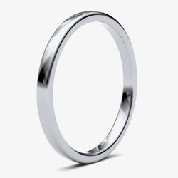 Platinum 2.0mm Soft Court Wedding Ring 2LMS-PT