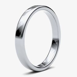Platinum 3.0mm Soft Court Wedding Ring 3LMS-PT