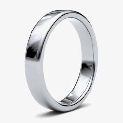 Platinum 4.0mm Soft Court Wedding Ring 4GMS-PT