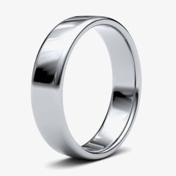 Platinum 5.0mm Soft Court Wedding Ring 5GLS-PT
