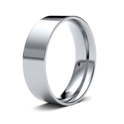 Platinum 6.0mm Flat Court Wedding Ring 6GLE-PT