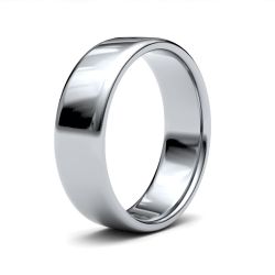 Platinum 6.0mm Soft Court Wedding Ring 6GLS-PT