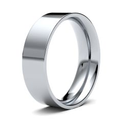 Platinum 6.0mm Flat Court Wedding Ring 6GME-PT
