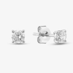 18ct White Gold Lab Grown 0.55ct Brilliant Cut Diamond Stud Earrings 118NM-W002