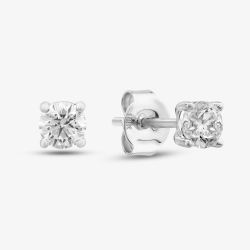 18ct White Gold Lab Grown 0.55ct Brilliant Cut Diamond Stud Earrings 118NM-W001
