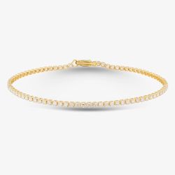 14ct Yellow Gold Lab Grown 2.04ct Diamond Tennis Bracelet 71SL3-H002