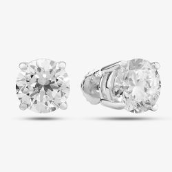 14ct White Gold Certificated Lab Grown 4.00ct Diamond Stud Earrings TH0583012