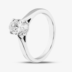 Platinum Certified Lab Grown 1.00ct Oval Cut Diamond Solitaire Ring 196MT-P012