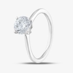 9ct White Gold Certified Lab Grown 1.00ct Brilliant Cut Diamond Solitaire Ring LGR21614-100 (WG)