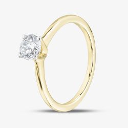 9ct Yellow Gold 0.50ct Brilliant Cut Lab Grown Diamond Solitaire Ring LGR21614-50