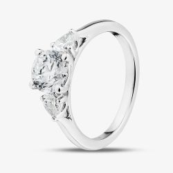 9ct White Gold 1.30ct Lab Grown Diamond Trilogy Ring LGR44664-130SF (WG) (CERT)
