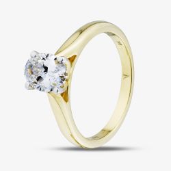 9ct Yellow Gold 1.00ct Certificated Lab Grown Diamond Solitaire Ring LGR45981-100SF (YG)(CERT)