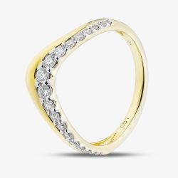 9cy Yellow Gold 0.33ct Lab Grown Diamond Wishbone Ring LGR46549-33 (YG)(CERT)