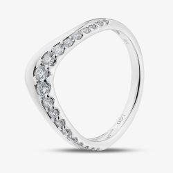 9cy White Gold 0.33ct Lab Grown Diamond Wishbone Ring LGR46549-33 (WG)(CERT)