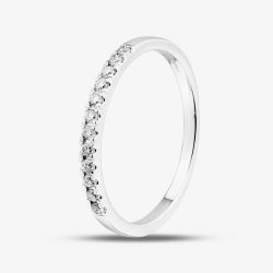 9ct White Gold 0.20ct Certificated Round Cut Lab Grown Diamond Half Eternity Ring LGR50732-120B