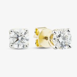 9ct Yellow Gold 1.00ct Lab Grown Diamond 4 Claw Stud Earrings LGE2534-100AN