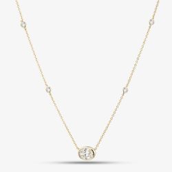 9c Yellow Gold 1.25ct Lab Grown Oval Diamond Pendant LGN48592-125SF (YG)